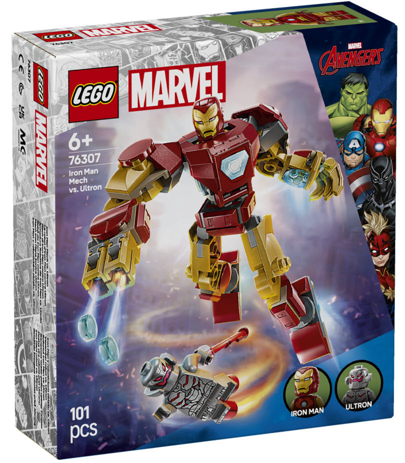 Verpackung: LEGO Super Heroes 76307 Iron Man Mech vs. Ultron