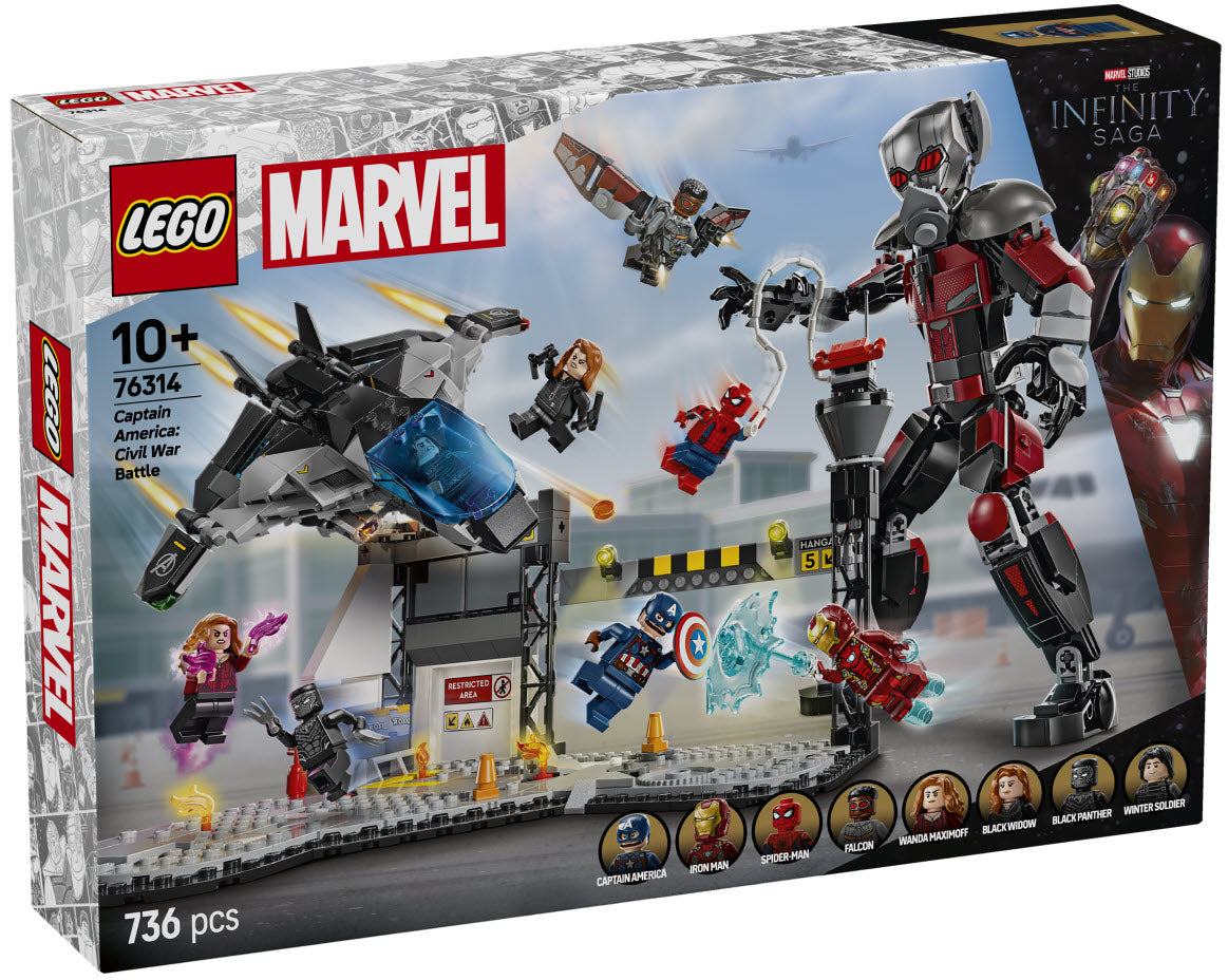 Verpackung: LEGO Super Heroes 76314 Captain America: Civil War Actionduell