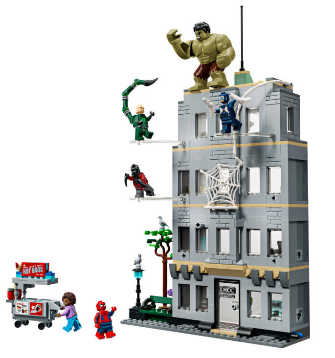 Inhalt: LEGO Super Heroes 76350 Großer Showdown: Spider-Man vs. Hulk