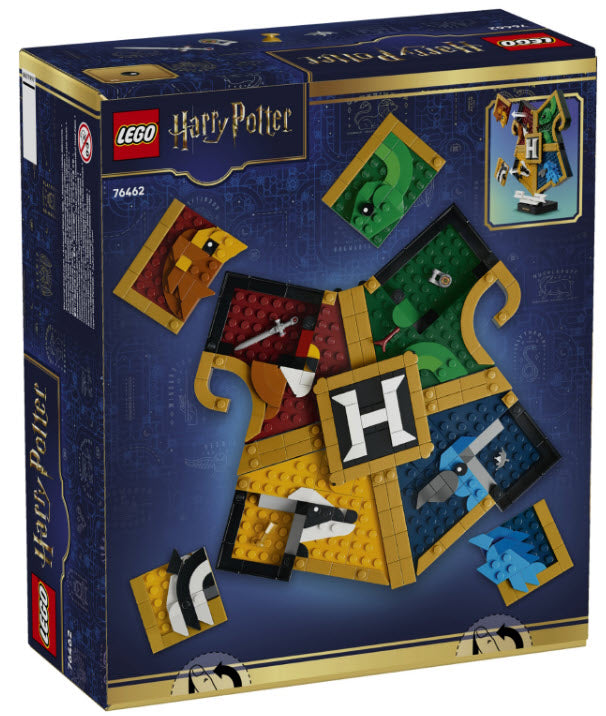 Box Rückseite: LEGO Harry Potter 76462 Hogwarts Hauswappen