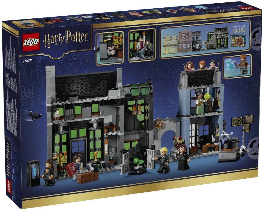 Box Rückseite:LEGO Harry Potter 76471 Zaubererläden in der Winkelgasse