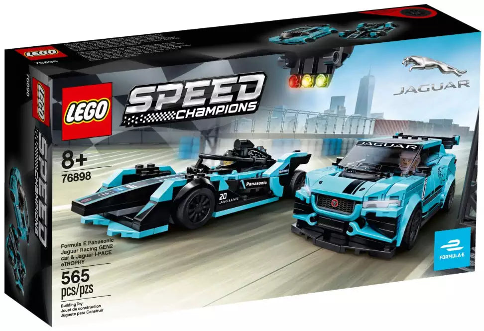 Verpackung: LEGO Speed Champions 76898 Formula E Panasonic Jaguar Racing GEN2 car & Jaguar I-PACE eTROPHY