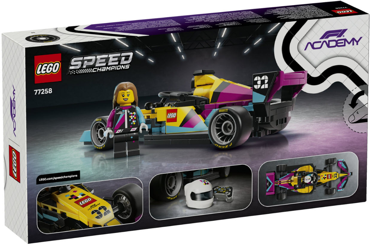 Box Rückseite: LEGO Speed Champions 77259 Audi Revolut F1 Team R26 Rennwagen