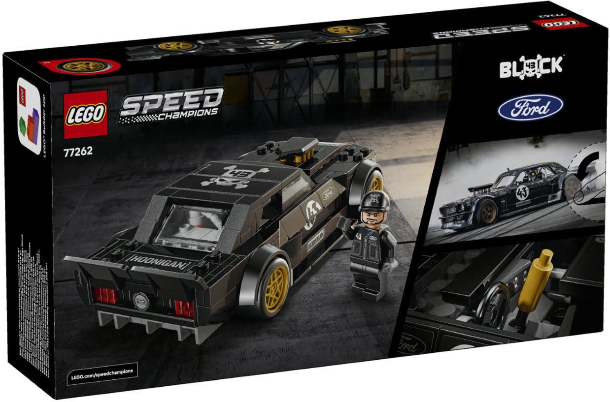 Box Rückseite: LEGO Speed Champions 77262 Ken Blocks 1965 Ford Mustang Hoonicorn V1