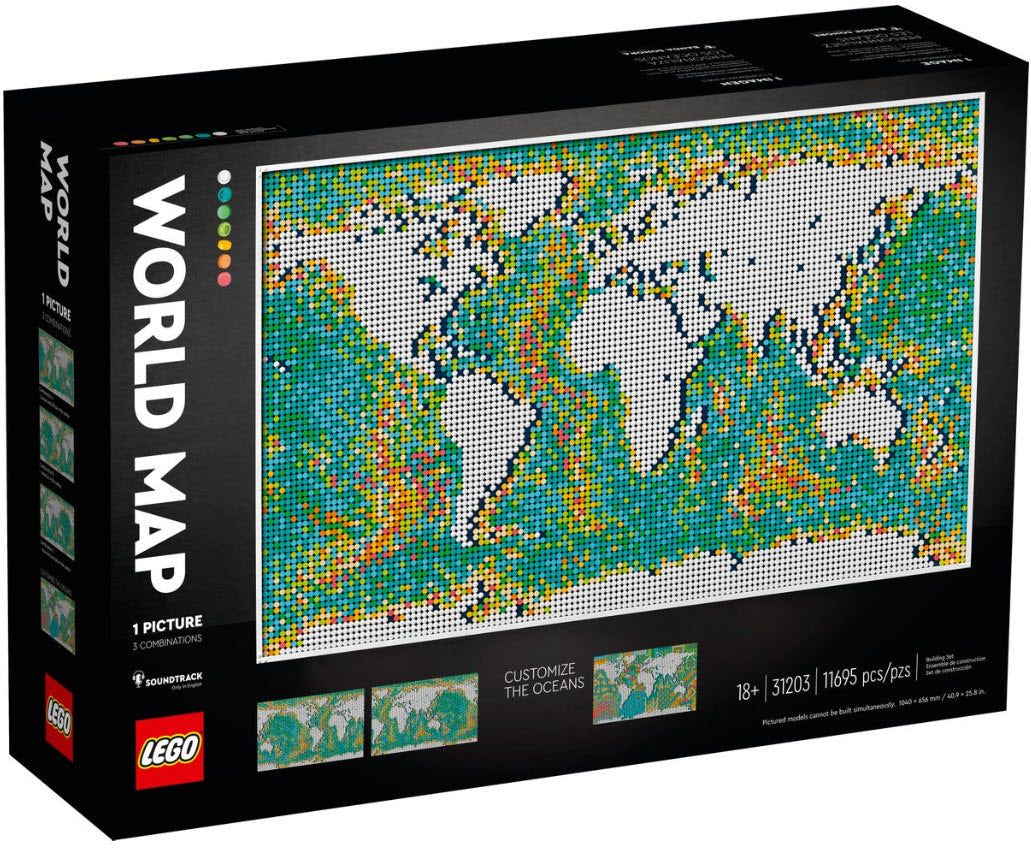 Verpackung: LEGO Art 31203 Weltkarte