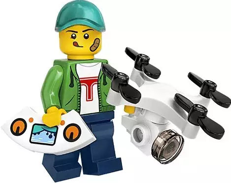 Inhalt: LEGO Minifiguren Serie 20 71027-16 Jungen mit Drohne