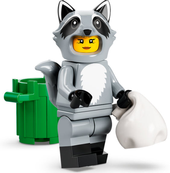 Inhalt: LEGO Minifiguren Serie 22 71032-07 Waschbär-Fan