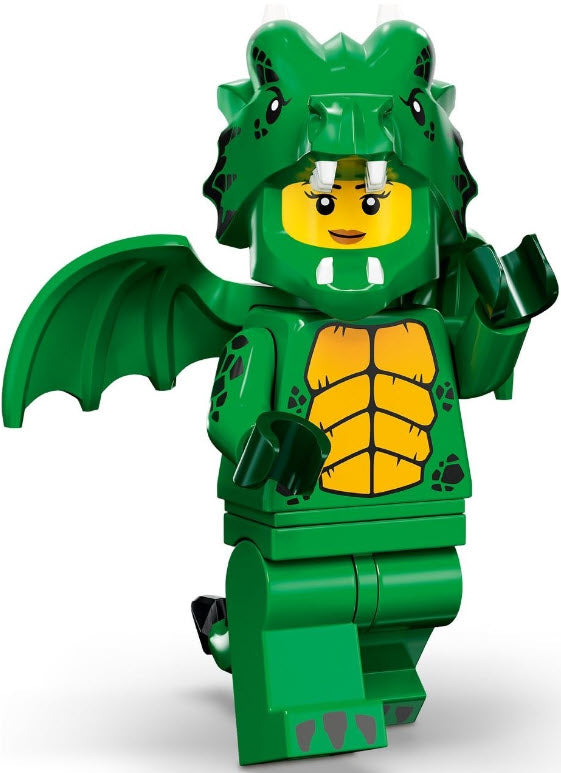 Inhalt: LEGO Minifiguren Serie 23 71034-12 Grüner Drache-Kostüm