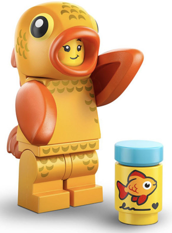 Inhalt: LEGO Minifiguren Tiere Serie 28 71051-03 Goldfisch