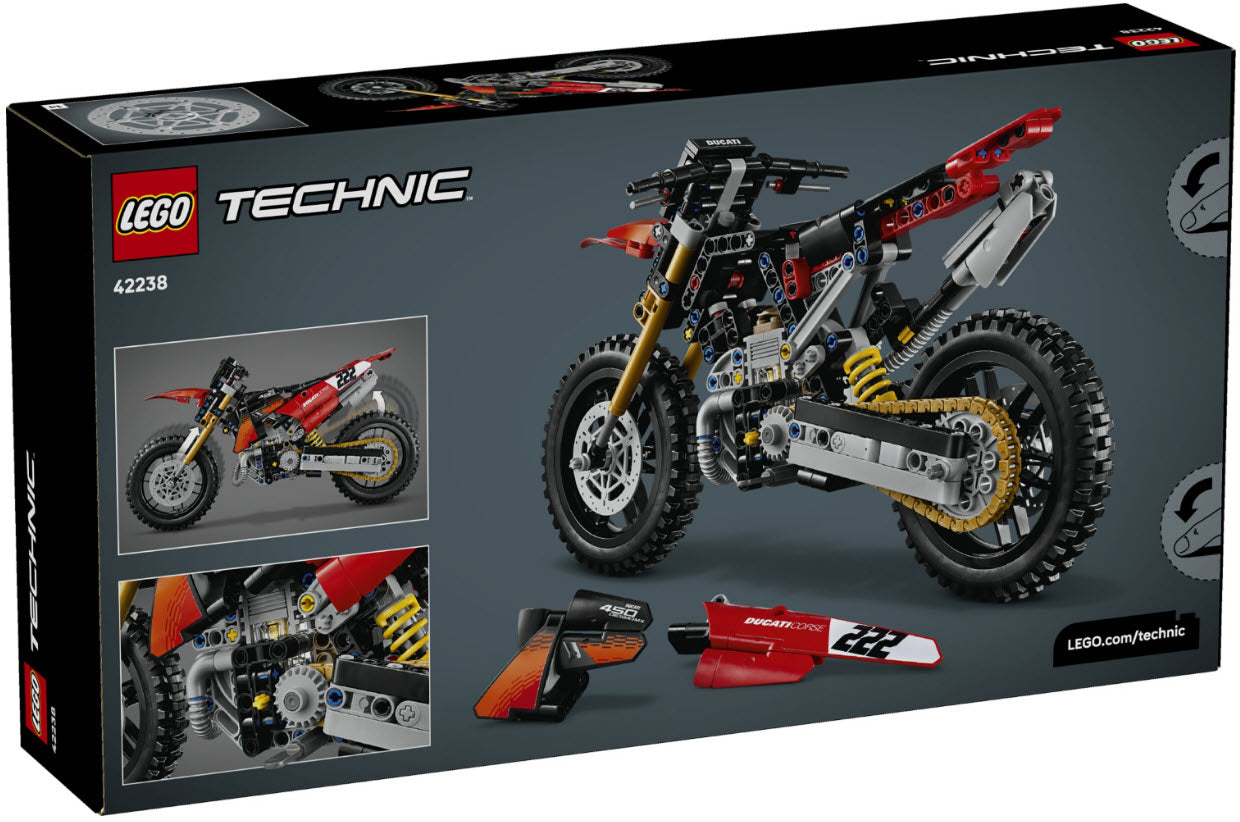 LEGO Technic 42238 Ducati Desmo450 MX Factory Motorrad