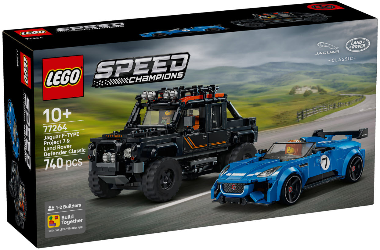 LEGO Speed Champions 77264 Jaguar Project 7 & Land Rover Defender