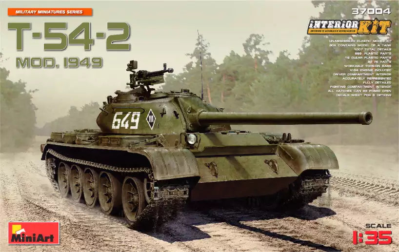Verpackung: MiniArt 37004 T-54-2 Soviet Medium Tank Mod. 1949 with Interior Kit, 1:35
