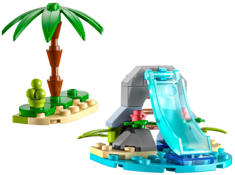 Inhalt: LEGO Split-Sets S401 Wasserrutsche mit Kokospalme