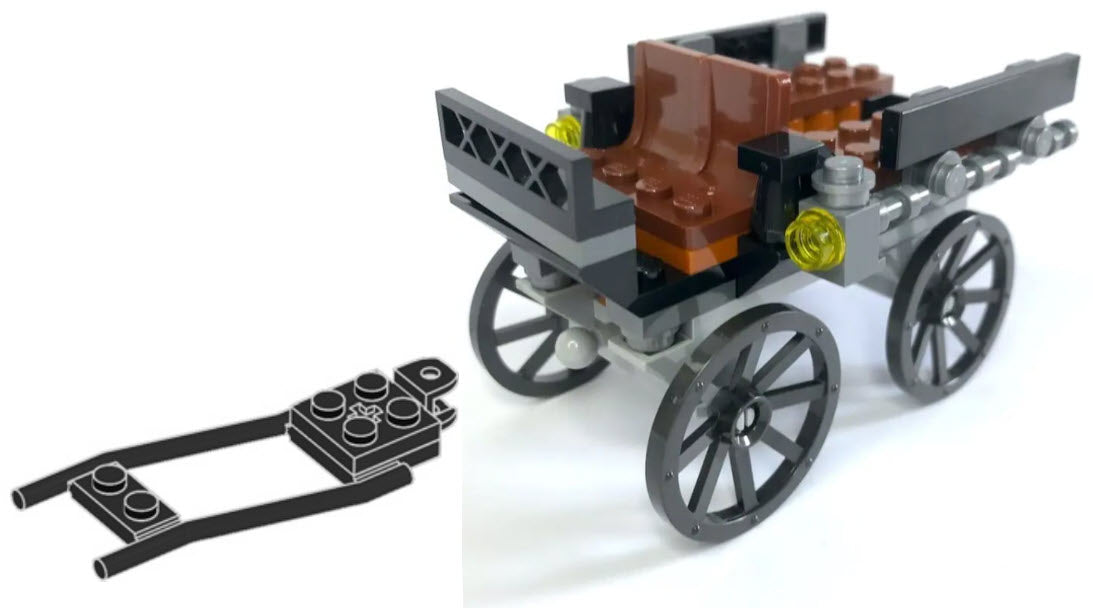 Inhalt: LEGO Split-Sets S761 Kutsche mit Deichsel