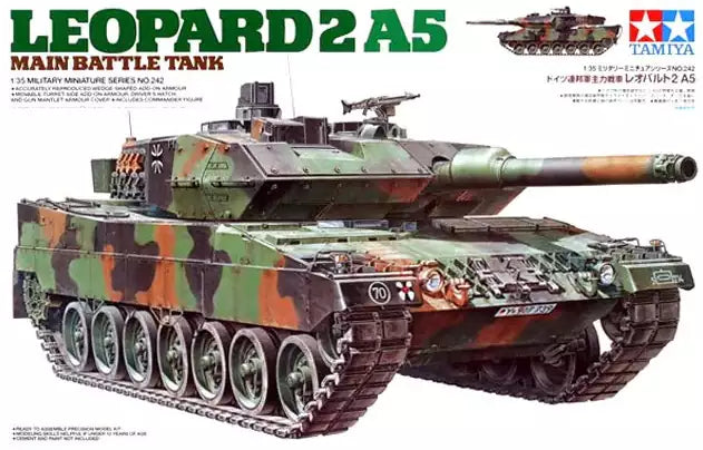 Verpackung: Tamiya 35242 Leopard 2 A5 MAIN BATTLE TANK, 1:35