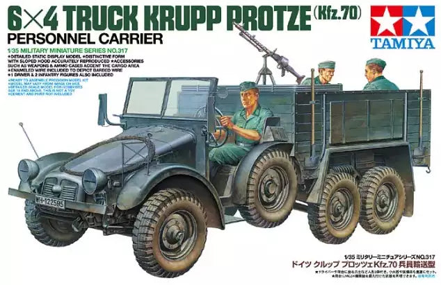 Verpackung: Tamiya 35317 6X4 Truck Krupp Protze (Kfz. 70) Personnel Carrier, 1:35
