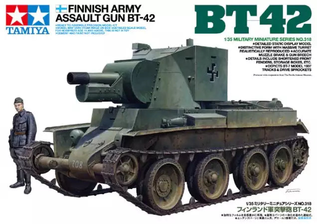 Verpackung: Tamiya 35318 Finnish Army Assault Gun BT-42, 1:35