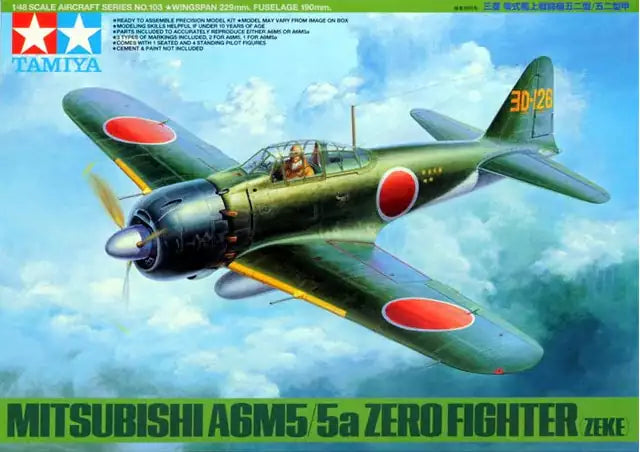 Verpackung: Tamiya 61103 Mitsubishi A6M5/5a Zero Fighter (Zeke), 1:48