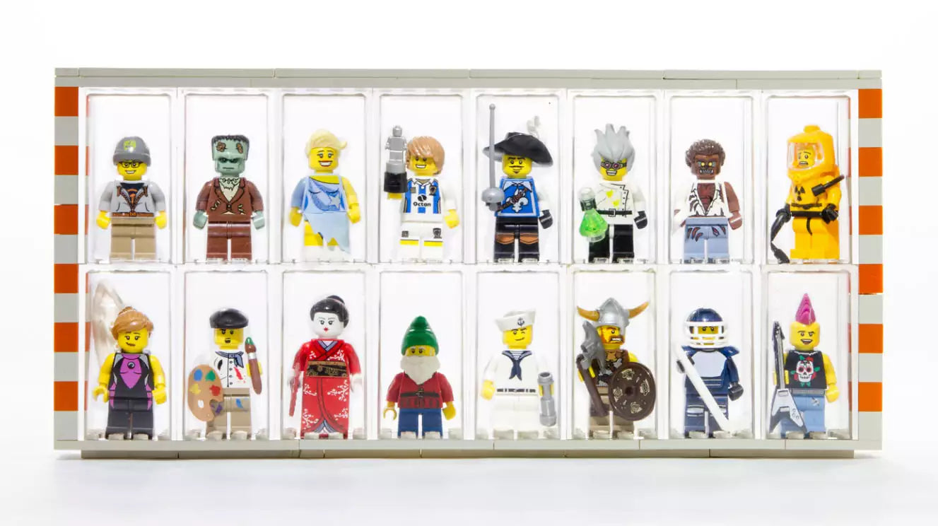 Detail 2: FaBiOX FX001-8 Vitrinen 4x4 für LEGO-Minifiguren (8 Stück), transparent-klar