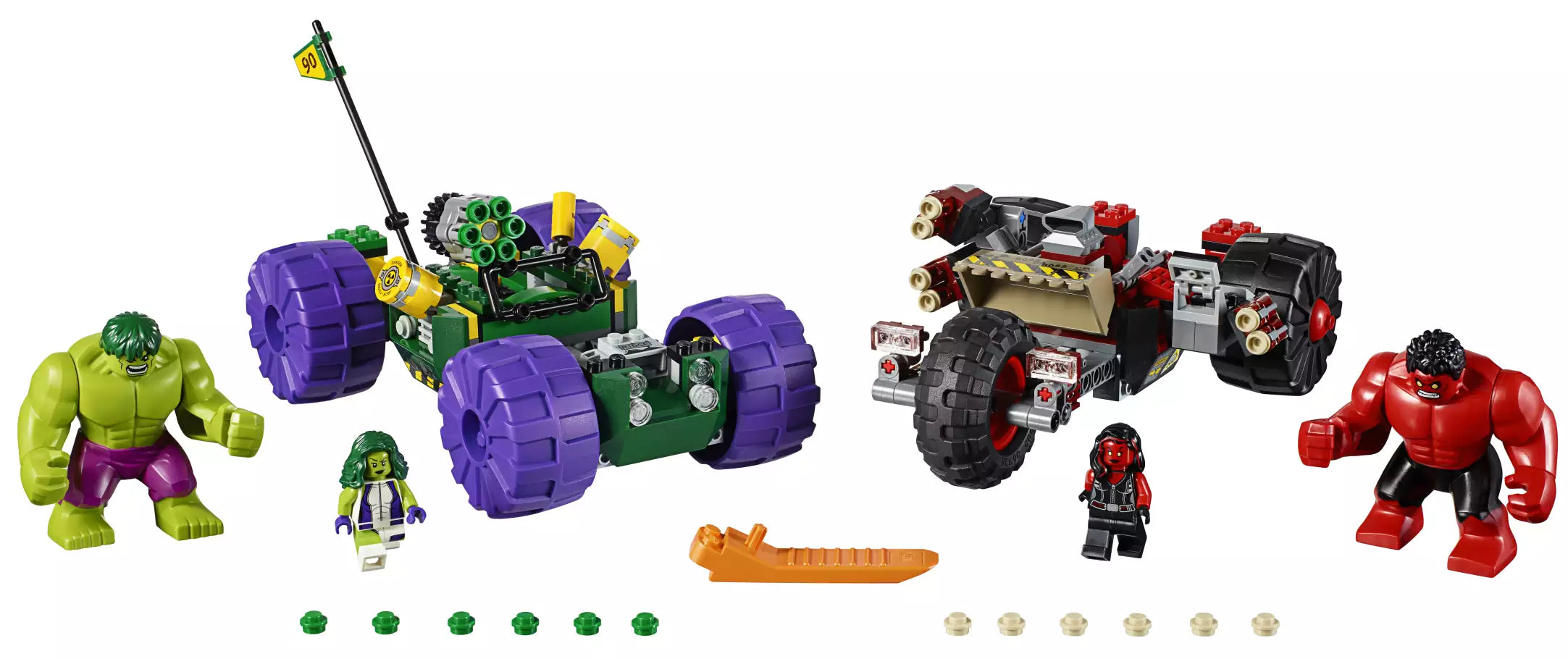 LEGO Super Heroes 76078 Hulk gegen  Red Hulk, Inhalt