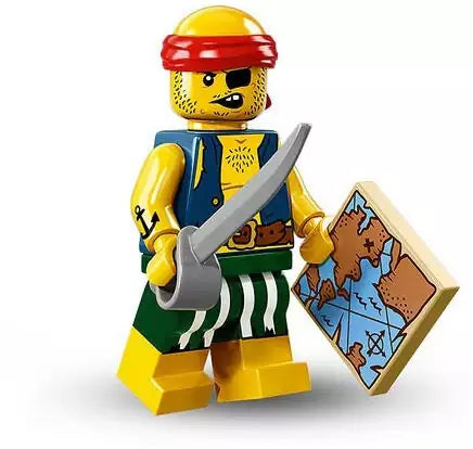 LEGO Minifiguren Serie 16 71013-09 Piratenstrolch, Inhalt